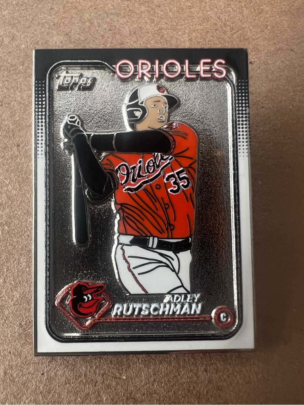 Adley Rutschman Baltimore Orioles 2024 Topps Series 1 Enamel Pin #9/10 Mega Box